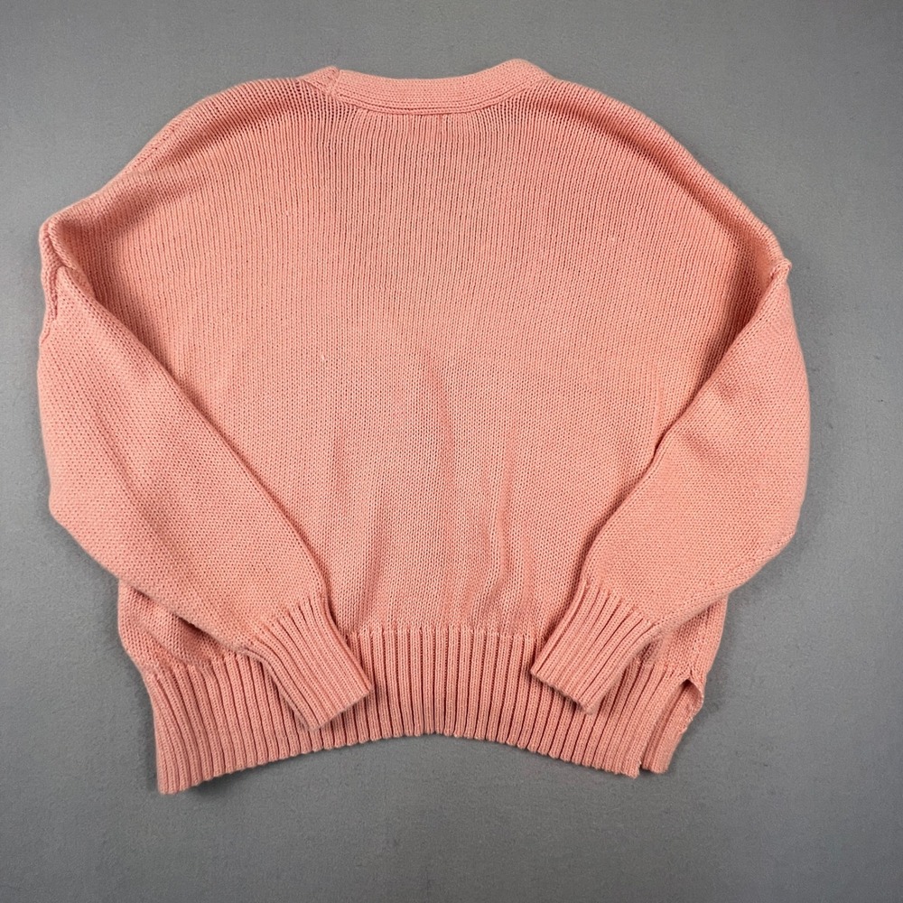 Preppy Cardigan Sweater Womens Large Pink Button Front Knit V-Neck A New Day - Picture 3 of 15